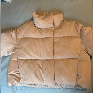 Zara Women's Beige Puffer Jacket